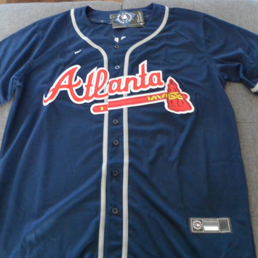 Brand New Chipper Jones #10 Atlanta Braves Jersey Size XL X-Large Blue